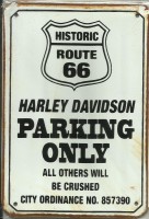 Parking Only Metal Plaka